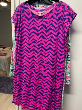 NWOT XL Lilly Pulitzer Robyn Tunic Shift Dress in I Got Lucky print